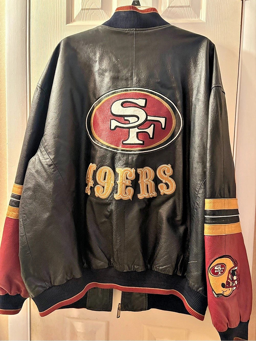 G-III Sports by Carl Banks San Francisco 49ers leather varsity jacket Leather